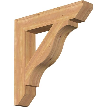 Ekena Millwork Funston Slat Smooth Bracket, Western Red Cedar, 5 1/2"W x 32"D x 32"H BKT06X32X32FST06SWR